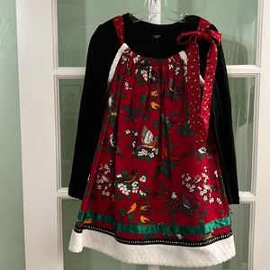 New handmade girls’ Christmas dress in a size 6/6X.